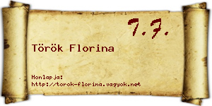 Török Florina névjegykártya