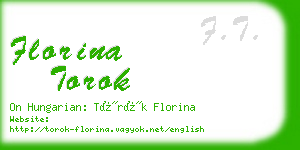 florina torok business card